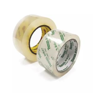 China 45micx48mmx60 / 100m Acrylic Water Activated Crystal Clear Adhesive Bopp Tape on sale