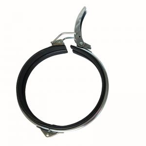 China EPDM Gasket Galvanized Pipe Clamp Air Duct Clamp 80-600mm Size on sale
