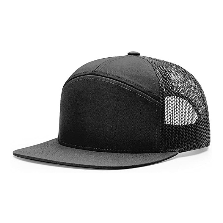 Best 56CM 7 Panel Trucker Cap Richardson Blank Flat Brim 958 Snapback Hat For Men wholesale