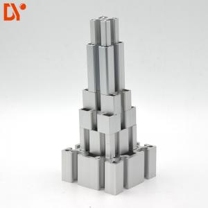 China 6063 Slot Aluminium Extrusion Silver Tools Surface Series Temper Square Weight Material on sale