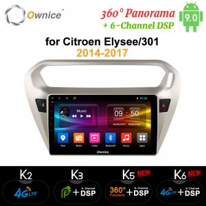 China Ownice Android 9.0 Eight core Car radio Player gps navi k3 k5 k6 for Peugeot 301 Citroen Elysee 2014 2015 2016 on sale