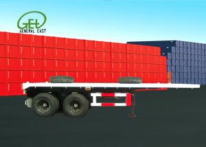 China 50T Capacity 20ft low Speed 2 Drum Axle Semi Flatbed Truck Trailer on sale
