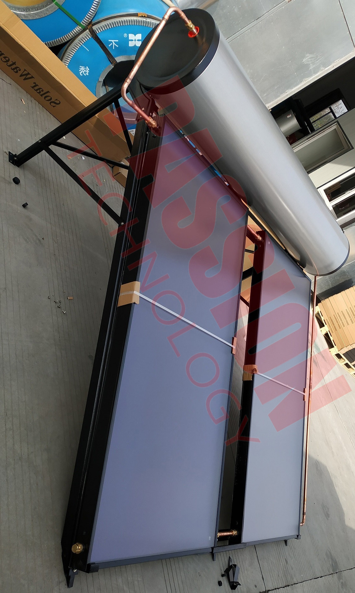 China Compact Swimming Pool Solar Hot Water Heater , Flat Panel Solar Water Heater on sale