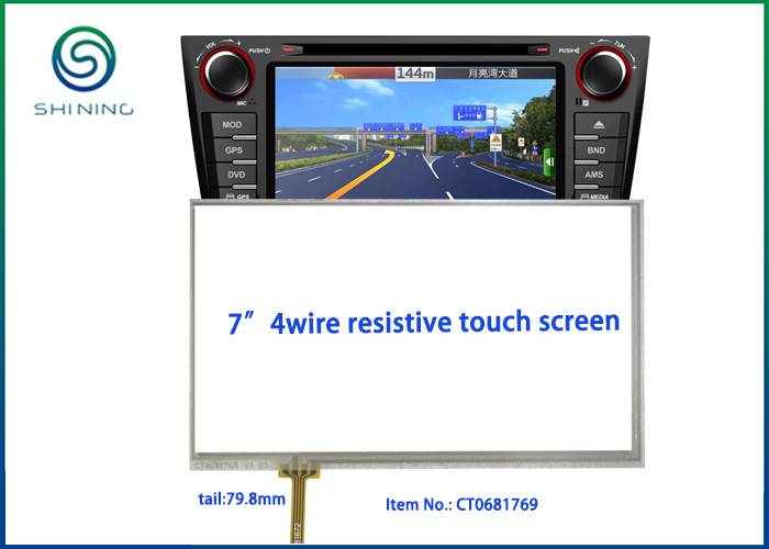 China 6.8” Viewing Area 4 Wire Resistive LCD Touch Panel With ITO Glass To ITO Film Structure on sale
