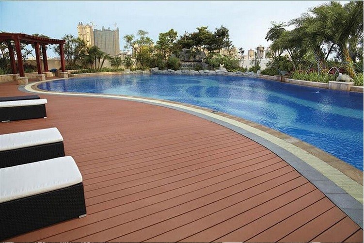Best Weather resistant grooved competitive price wood plastic composite decking, WPC decking, w wholesale