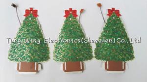 China Christmas Tree Shaped Flashing LED Module , Recordable Voice Module For Greeting Cards on sale