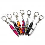 China Animal Printing Crystal Ballpoin Mini Pen Keychain ROHS Approved for sale