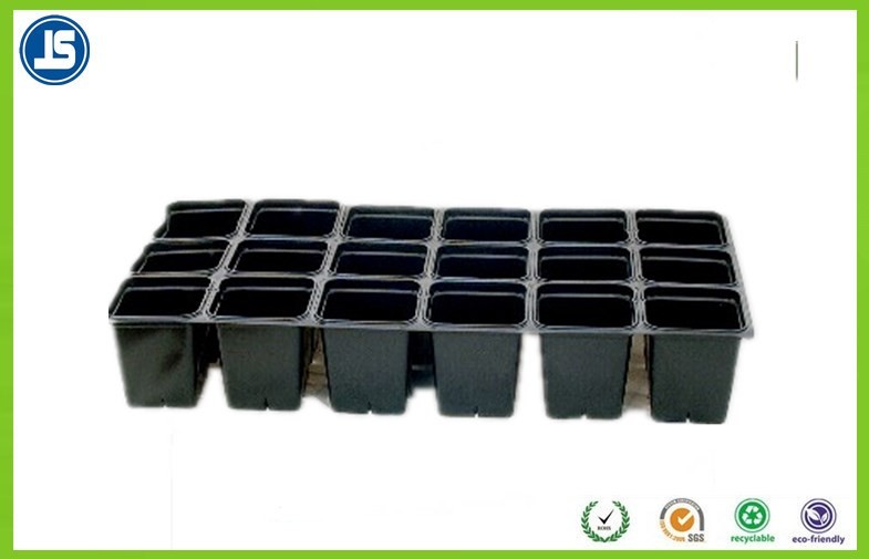 Cheap Black Plastic Flower Pot Trays Blister Packaging Tray With QS IS9001 for sale