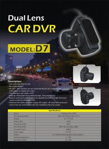 China Dual Lens Car DVR with AV Out Function and 4LEDs for Nightvision 1.3Mega Pixels on sale