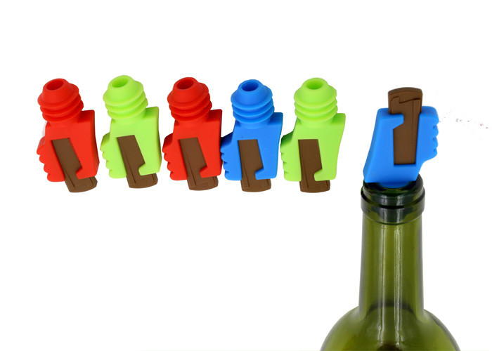 China Custom Reusable Silicone Kitchen Tools Food Grade Silicone Wine Bottle Stoppers on sale