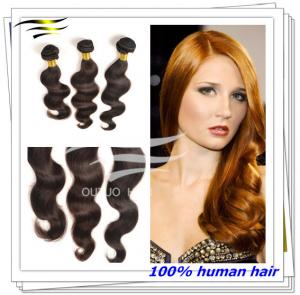 China Premium virgin hair double weft brazilian human hair weaving 30'' brown hair on sale