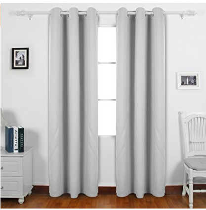 Best Plain Grey Custom Window Curtains OEM Acceptable 100% Polyester Material wholesale