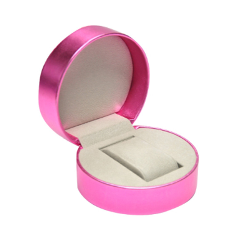 China Pink Pu Leather Portable Jewelry Case Small Travel Jewellery Organizer Storage on sale