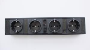 China German 4 Outlets European Power Strip Bar With Line Attached Connector IEC 320 on sale