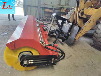 China wheel loader angle Broom wheel loader snow sweeper road sweeper for wheel loader Manufacturer in China on sale