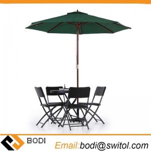 China Amazon Ebay Hot Sale Wooden 2.7m Large Patio Table Umbrella Outdoor Cafe Beach Garden Backyard Parasol on sale