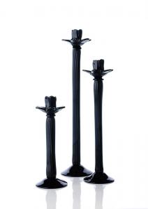 Best BLACK Blown small glass candle holder for Home Exterior Decoration / Outdoor Exhibitions wholesale