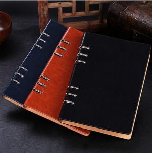 China Business gift - Manufacture loose-leaf notebooks 6 ring binder leather agenda LN-005 on sale