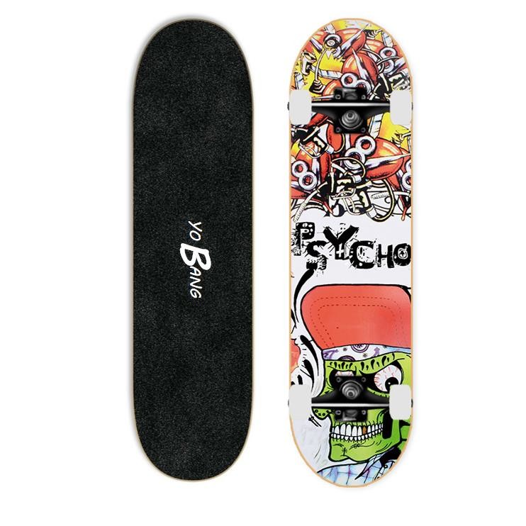 Cheap 8 Layer Maple Full Complete Skateboards 31inch Matte Painting Trucks for sale
