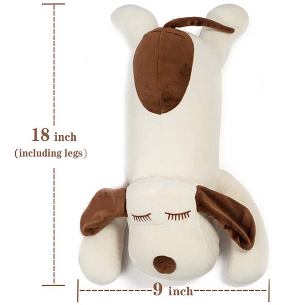 Soft Spandex Plush Toys Pillows Dog Shaped Pillow In 17.5 X 9 Inch Size