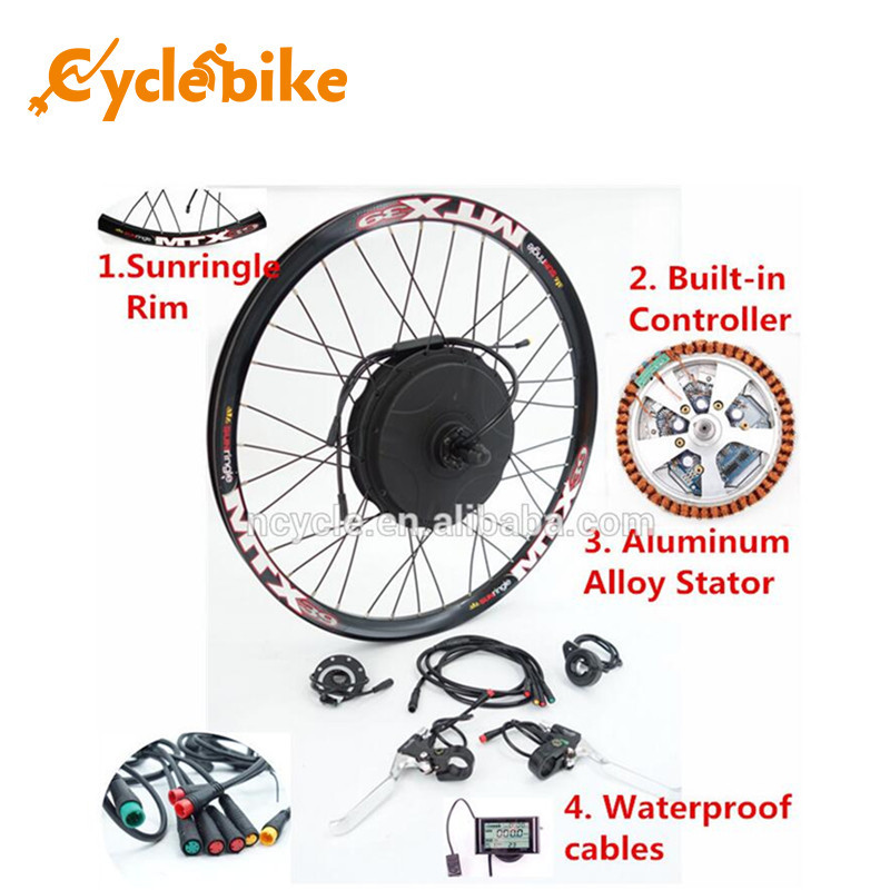 1000 W E Bike Front Hub Motor Electric Bike Kit , Motorized Bicycle Kit