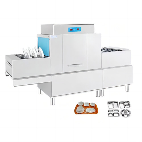 China Conveyor Commercial Dish Washing Machine ODM Full Integrated Dishwasher CE on sale