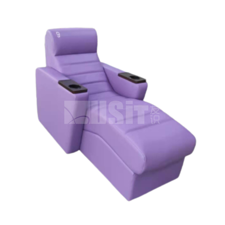 China Purple Home Theater Seating PU Leather Living Room Couch Sofa on sale