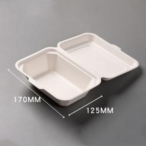 China Takeaway Bagasse Lunch Box Sugarcane Disposable Containers 600ml on sale
