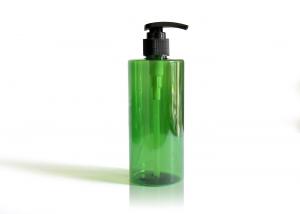 Best Green Cylinder PET Cosmetic Bottles For Body Lotion Products Half Transparent 300ml wholesale