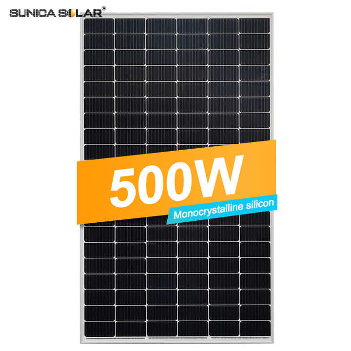 China 500W 30KG Crystalline Silicon Silver Cells Solar Panels High Conversion Rate on sale