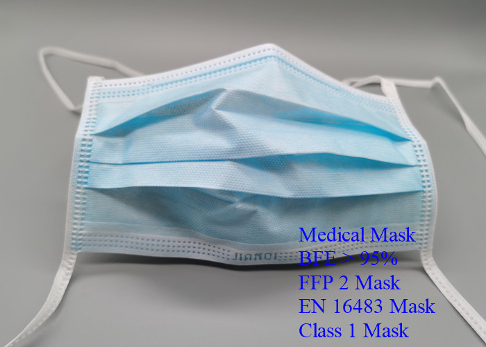 China Moisture Proof Disposable Medical Mask For Men / Women Adjustable Nose Piece on sale