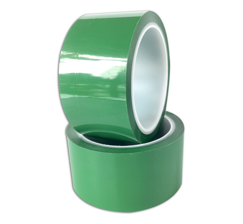 China 40mic PET Adhesive Tape Green High Heat Insulation Tape for Lithium Battery Termination on sale