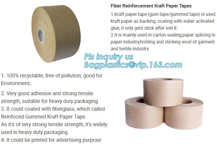 Heavy Packing Label Tape Label / Gummed Tape Kraft With PE Coated