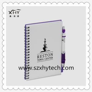 China spiral paper notebook with pen on sale