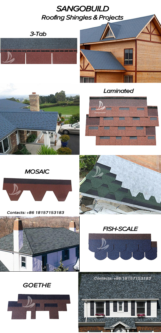 Factory Directly Wholesale Price Stone Granules Coated Asphalt Fiberglass Shingles Roofing Tiles Malaysia Price