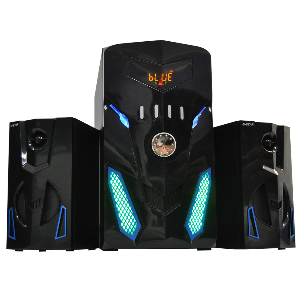 China CLEAR BASS Home Audio 2.1CH Bluetooth Speaker System, Home Theater Speaker System with LED Light on sale