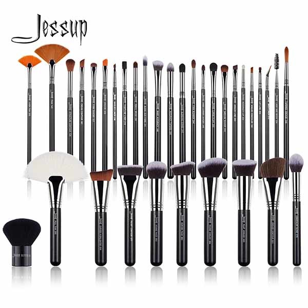 China Jessup 34pcs Pro Makeup Brushes Set on sale