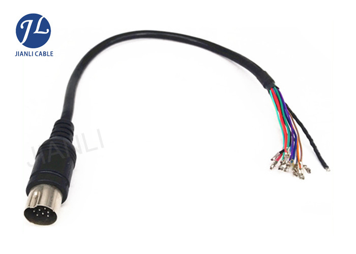 China Waterproof 13 Pin Extension Cable For Reverse Monitor Camera 1M To 10M on sale