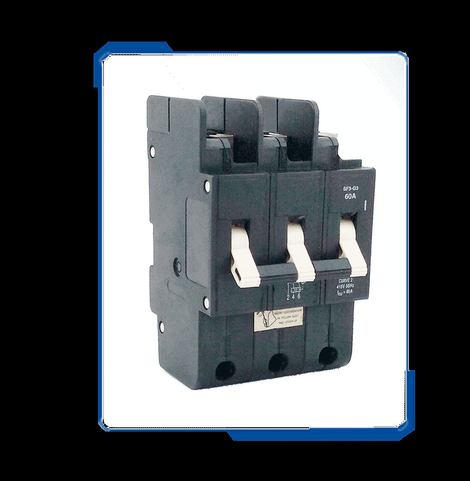 China SF black 3 poles hydraulic magnetic switch mcb circuit breaker on sale