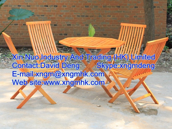 China Wooden outdoor furniture, wooden leisure furniture, wooden folding tables and chairs on sale
