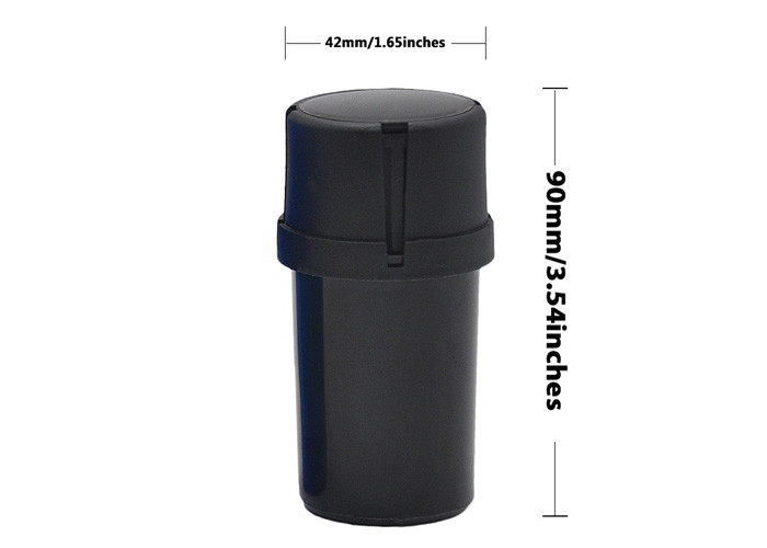 Best 90mm Plastic Smoke Jar Sealed Tank Herb Grinder wholesale