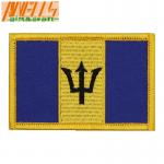 China Barbados Flag Patch International Custom Embroidered Travel Souvenir Patch Badge for sale