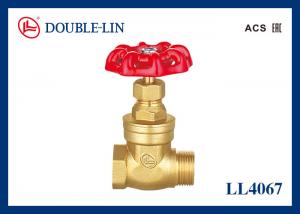 China Cast Iron Handle 1/2 To 1 Inch Brass Gate Valve Female X Male on sale