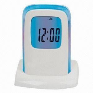 China LED Light Clock with Calendar/Digital Thermometer, Sized 120 x 100 x 79mm on sale