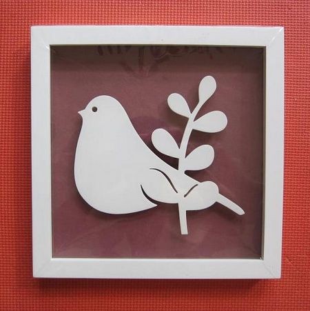 China Wooden Photo/Picture frames, carved birds inside, matt white color on sale