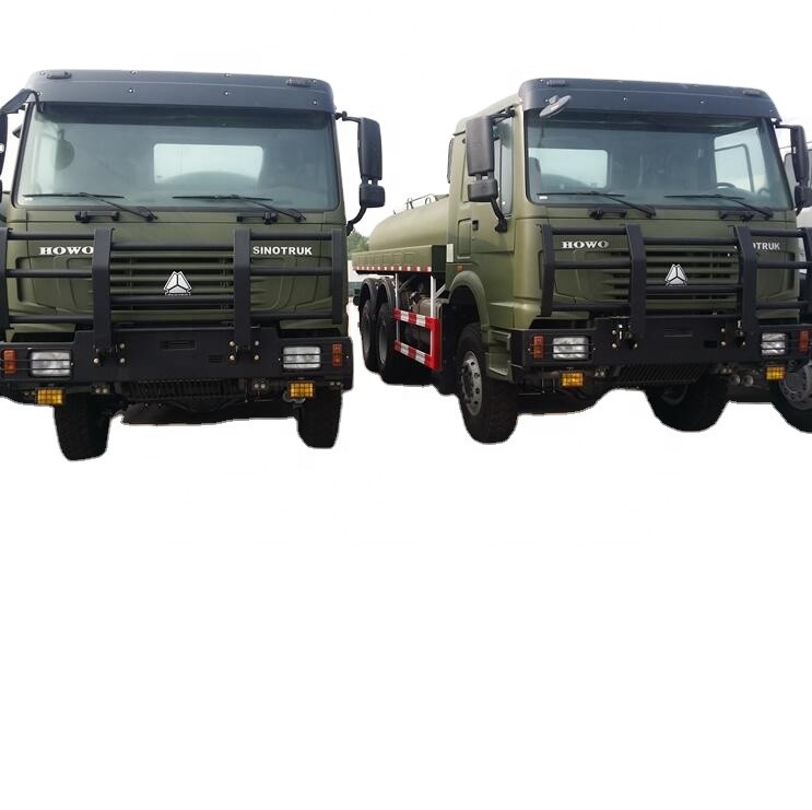 Cheap army howo 6x6 16000 liters 371 hp fuel tank truck for sale