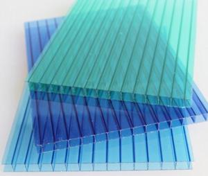 China Lexan twin wall policarbonate panel policarbonato hollow polycarbonate sheet price on sale