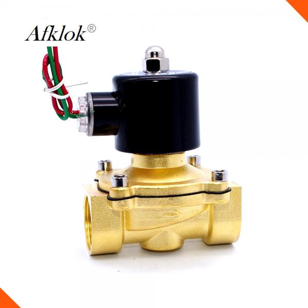 Cheap N/C Brass 2W-500-50 110 volt 12 volt 2inch Shut Off Valve for Water in China for sale