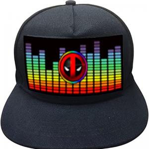 China Voice Control LED Baseball Caps Animation Luminous Hats Adjustable on sale