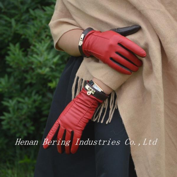 Plain Type Daily Life Usage Ladies Suede Leather Gloves